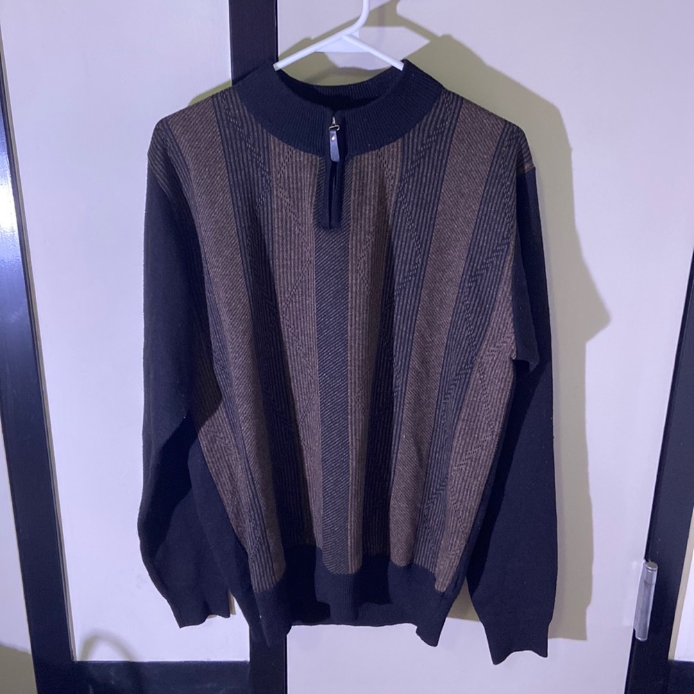 Brown quarter zip